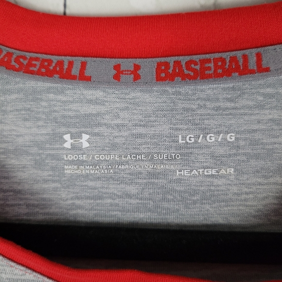 UNDER ARMOUR | Heat Gear loose fit baseball crewneck raglan athletic top - Picture 3 of 5